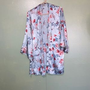 Light blue floral robe